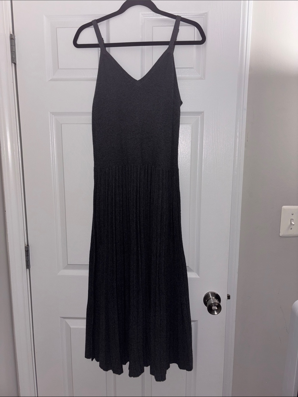 Black V-Neck Spaghetti Strap Dress